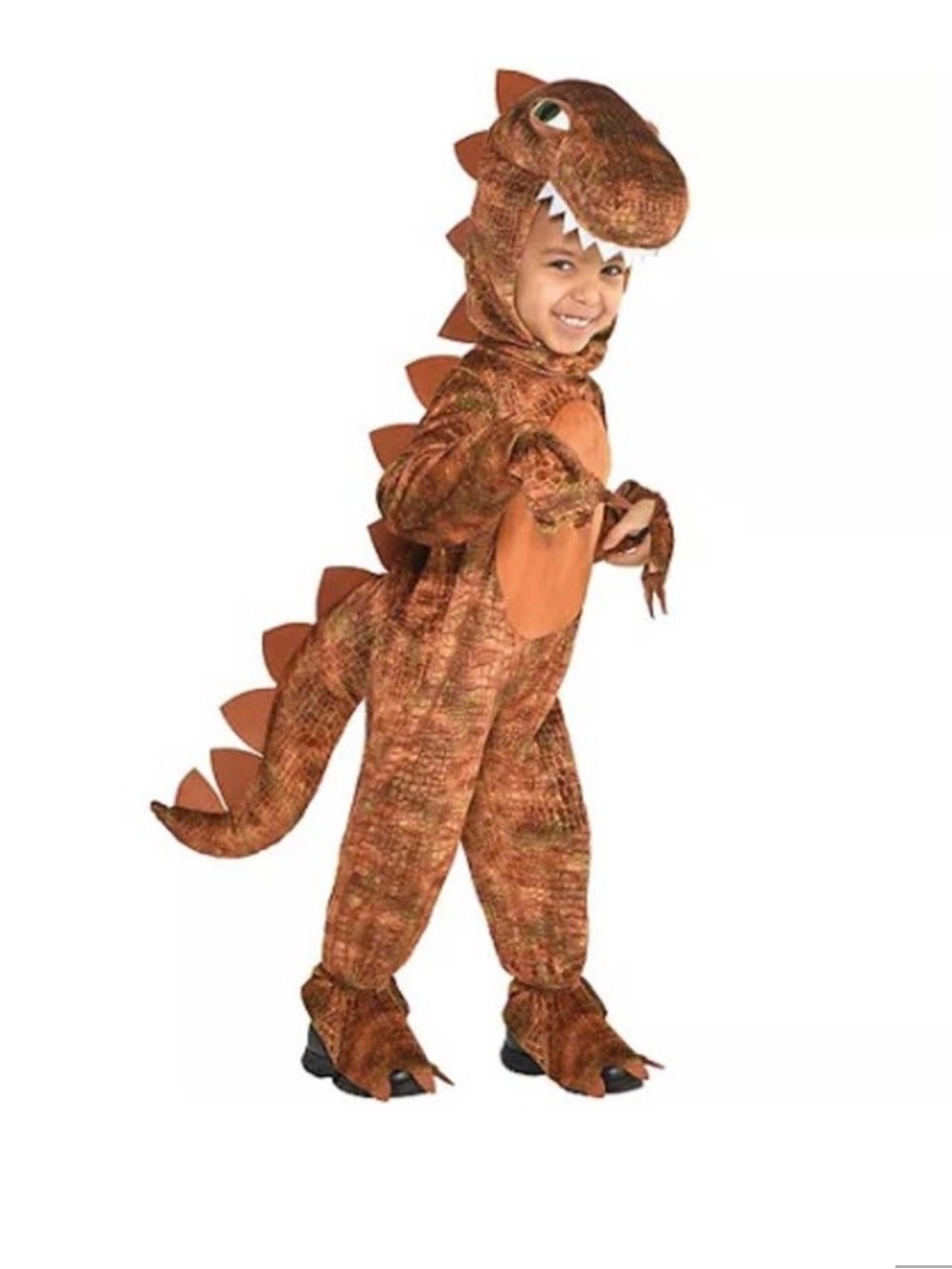 Boys Brown T-Rex Halloween Costume Size Toddler 3-4